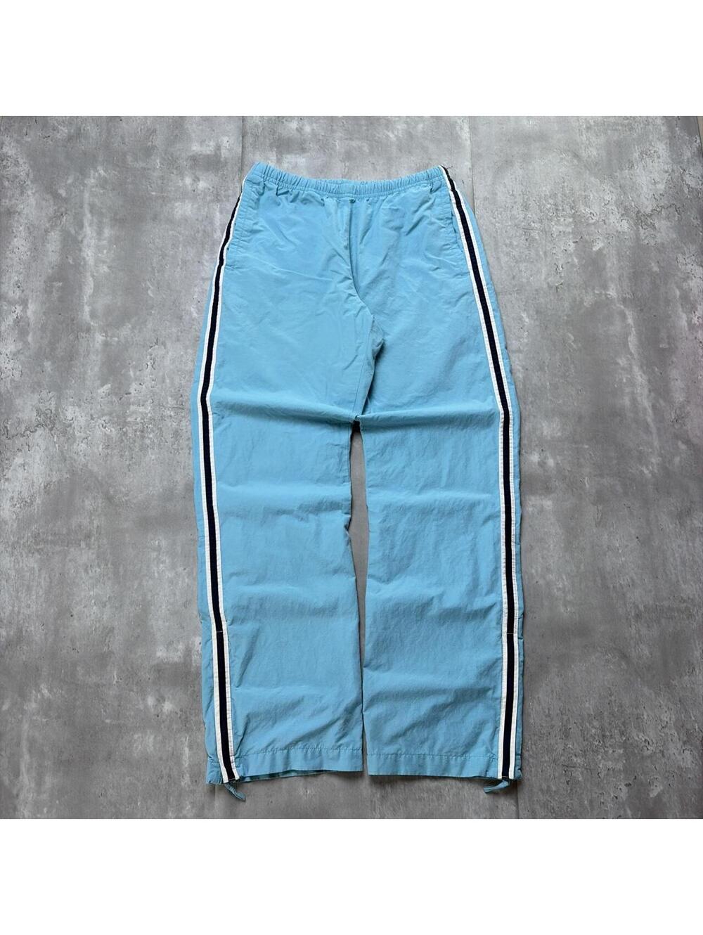 Y2K Teal Old Navy Striped Baggy Skater Trackpants